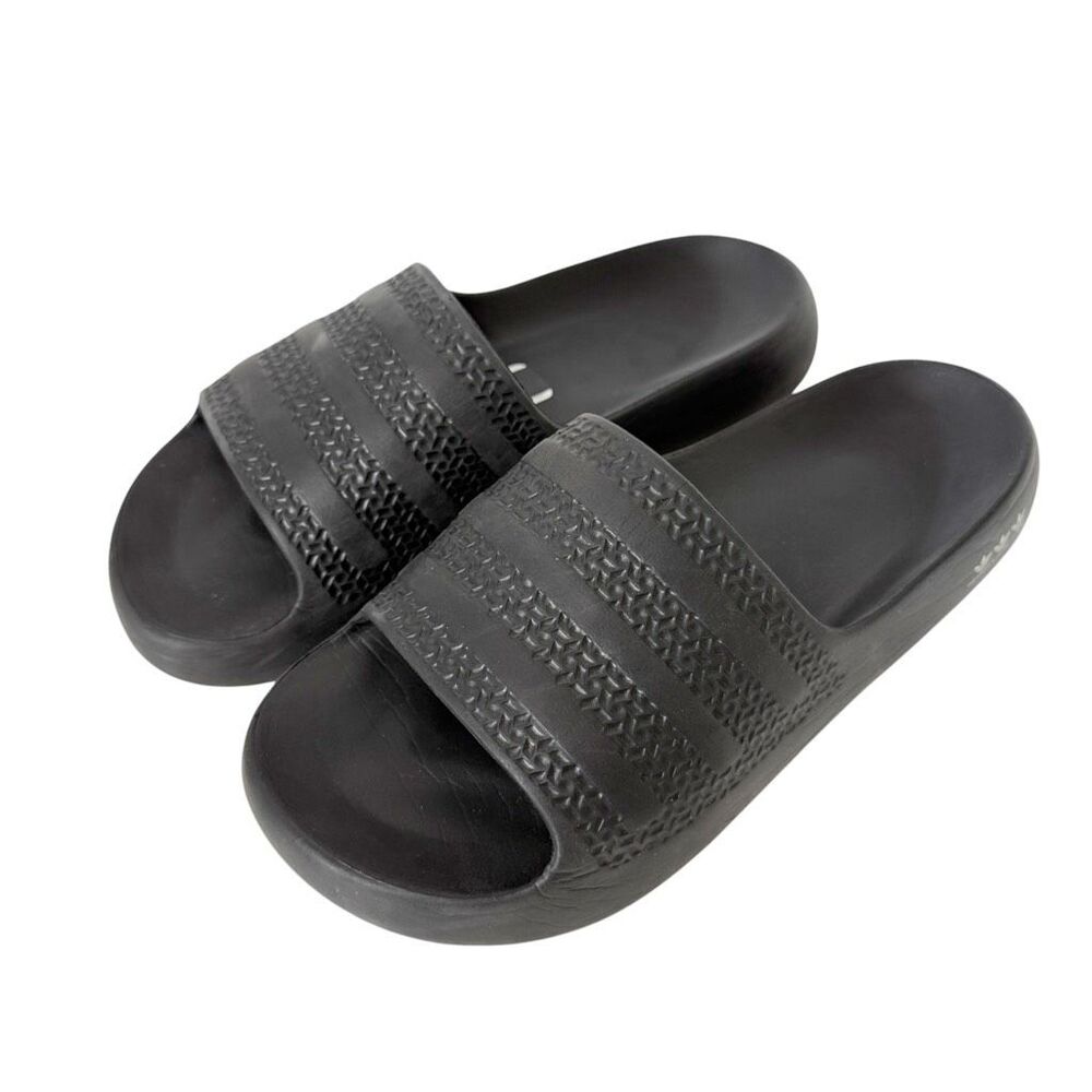 Adidas Men Adilette Ayoon Black Lightweight Eva Foam Comfort Slide Sandal Size 9